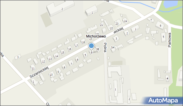 Michorzewo, Sczanieckiej Emilii, 4, mapa Michorzewo