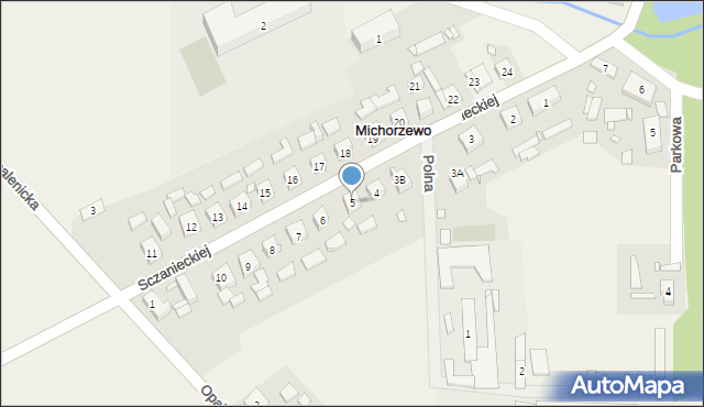 Michorzewo, Sczanieckiej Emilii, 5, mapa Michorzewo