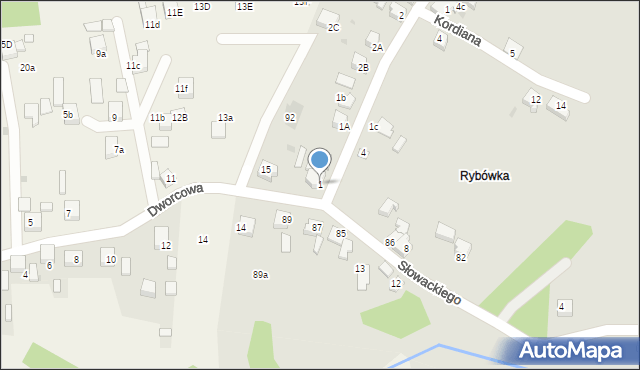 Orzesze, Ściegiennego Piotra, ks., 1, mapa Orzesze