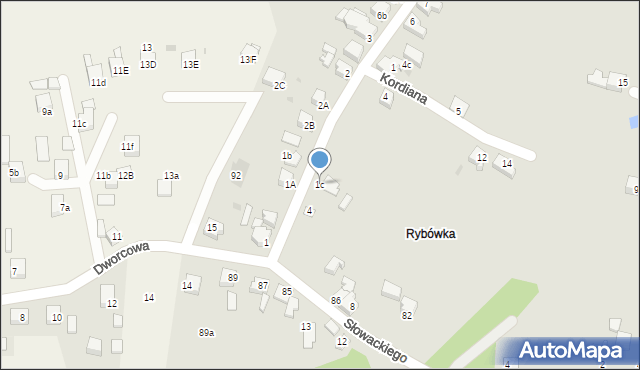 Orzesze, Ściegiennego Piotra, ks., 1c, mapa Orzesze