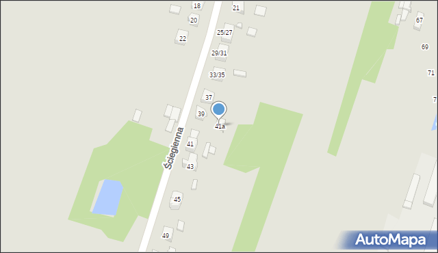 Pajęczno, Ściegienna, 41a, mapa Pajęczno