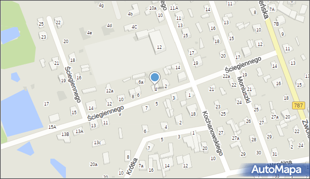 Pionki, Ściegiennego Piotra, ks., 4, mapa Pionki
