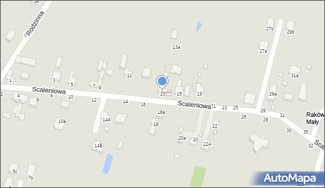 Piotrków Trybunalski, Scaleniowa, 13, mapa Piotrków Trybunalski