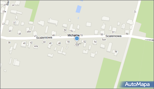 Piotrków Trybunalski, Scaleniowa, 52a, mapa Piotrków Trybunalski