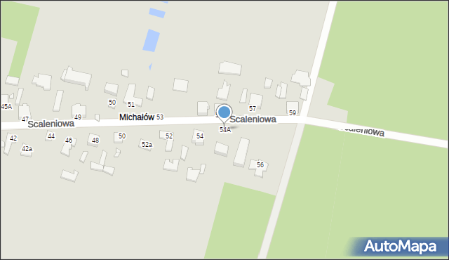 Piotrków Trybunalski, Scaleniowa, 54A, mapa Piotrków Trybunalski