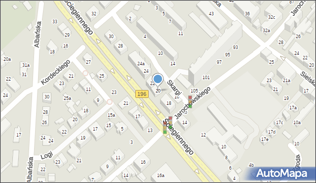 Poznań, Ściegiennego Piotra, ks., 20, mapa Poznania