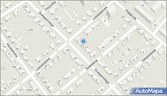 Poznań, Ściegiennego Piotra, ks., 112a, mapa Poznania