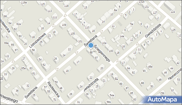 Poznań, Ściegiennego Piotra, ks., 99, mapa Poznania