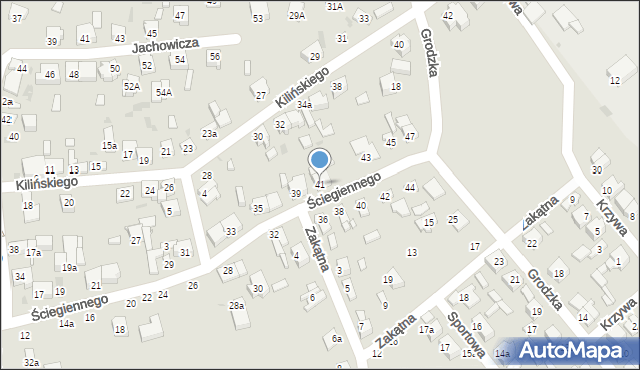 Radomsko, Ściegiennego Piotra, ks., 41, mapa Radomsko