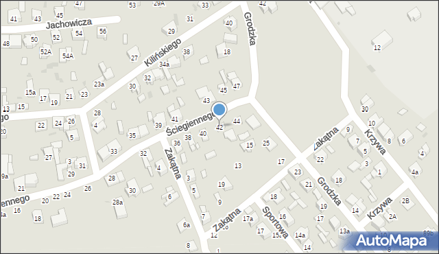 Radomsko, Ściegiennego Piotra, ks., 42, mapa Radomsko