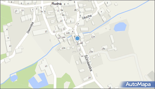 Rudna, Ścinawska, 10, mapa Rudna