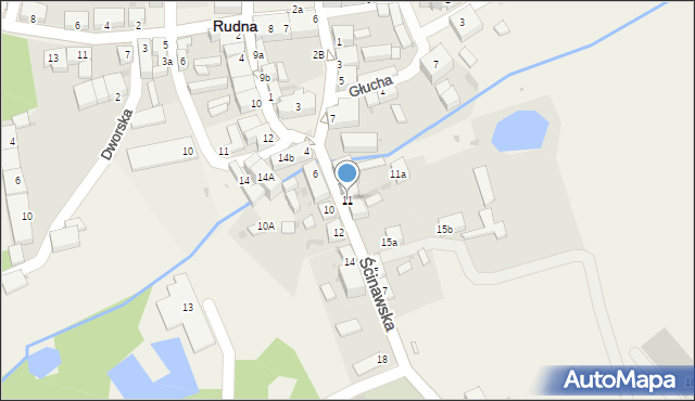 Rudna, Ścinawska, 11, mapa Rudna