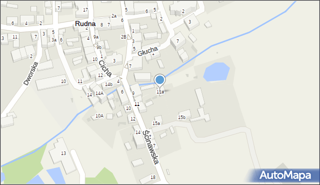 Rudna, Ścinawska, 11a, mapa Rudna