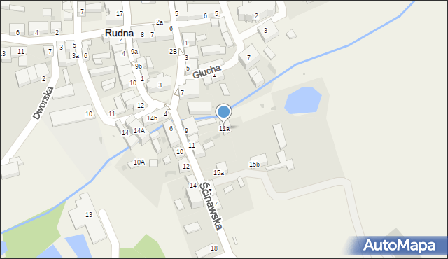 Rudna, Ścinawska, 11a, mapa Rudna