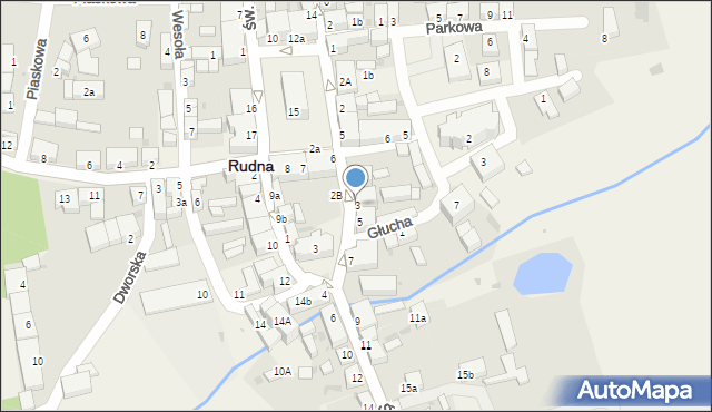 Rudna, Ścinawska, 3, mapa Rudna