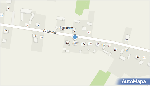 Ścibiorów, Ścibiorów, 14a, mapa Ścibiorów