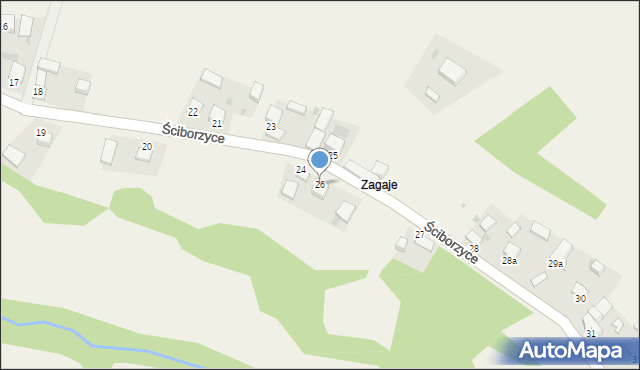 Ściborzyce, Ściborzyce, 26, mapa Ściborzyce