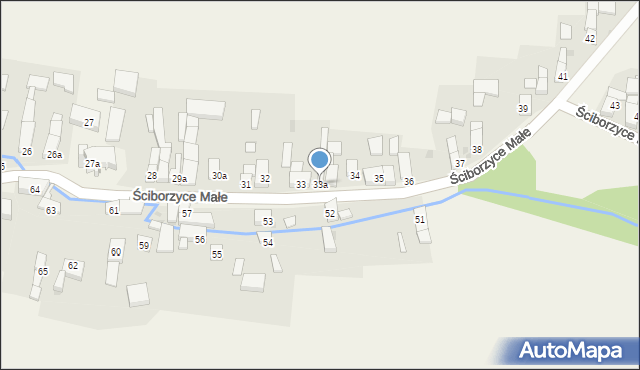 Ściborzyce Małe, Ściborzyce Małe, 33a, mapa Ściborzyce Małe