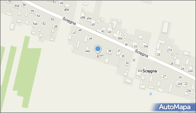 Ścięgna, Ścięgna, 41, mapa Ścięgna