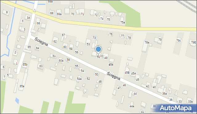 Ścięgna, Ścięgna, 51, mapa Ścięgna