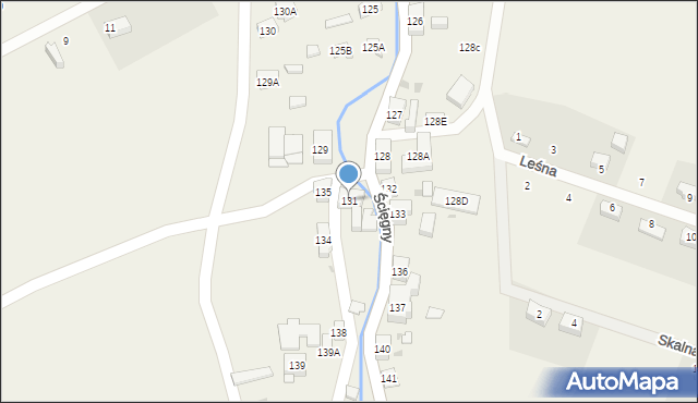 Ścięgny, Ścięgny, 131, mapa Ścięgny