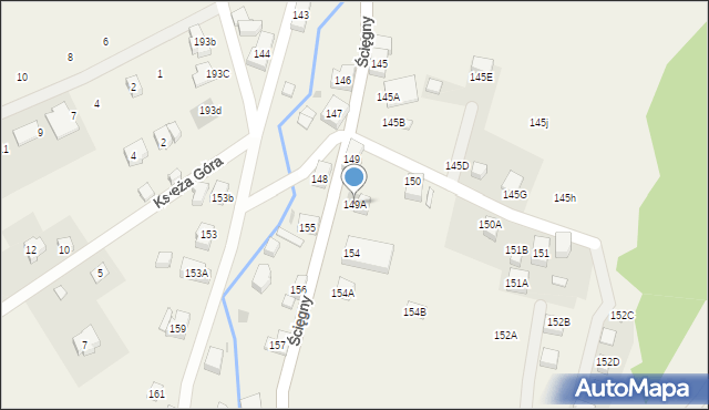 Ścięgny, Ścięgny, 149A, mapa Ścięgny