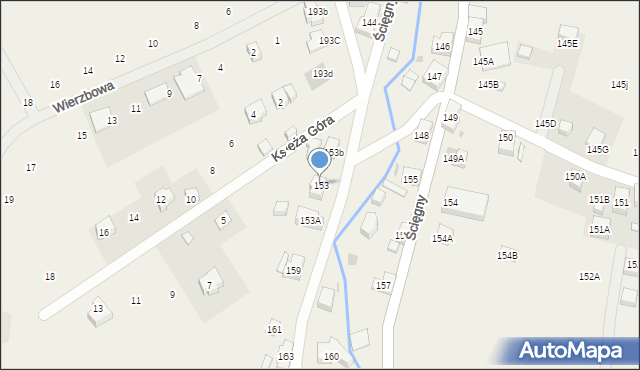 Ścięgny, Ścięgny, 153, mapa Ścięgny
