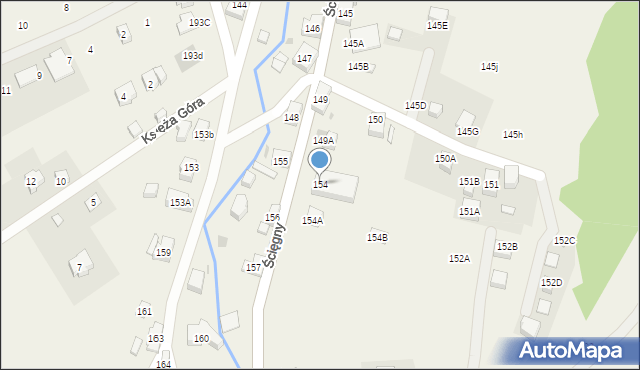 Ścięgny, Ścięgny, 154, mapa Ścięgny