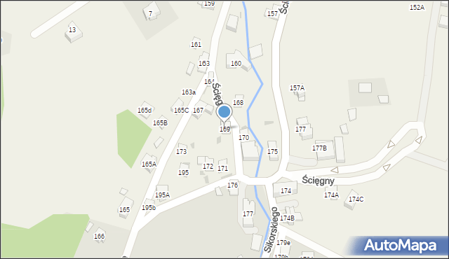 Ścięgny, Ścięgny, 169, mapa Ścięgny