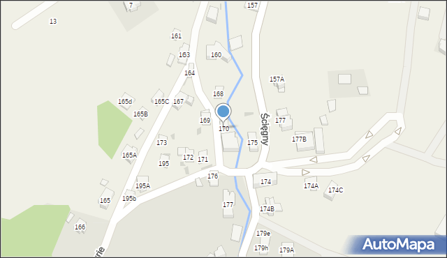 Ścięgny, Ścięgny, 170, mapa Ścięgny