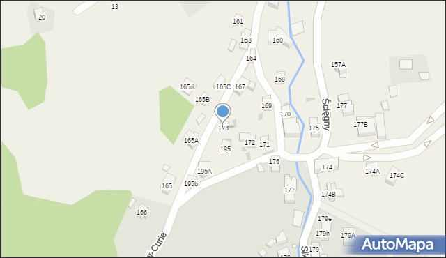 Ścięgny, Ścięgny, 173, mapa Ścięgny