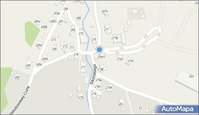 Ścięgny, Ścięgny, 174, mapa Ścięgny