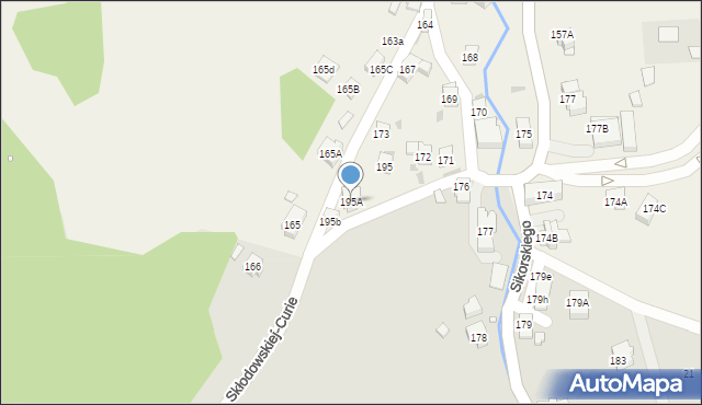 Ścięgny, Ścięgny, 195A, mapa Ścięgny