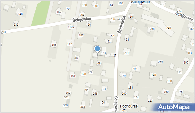 Ściejowice, Ściejowice, 157, mapa Ściejowice