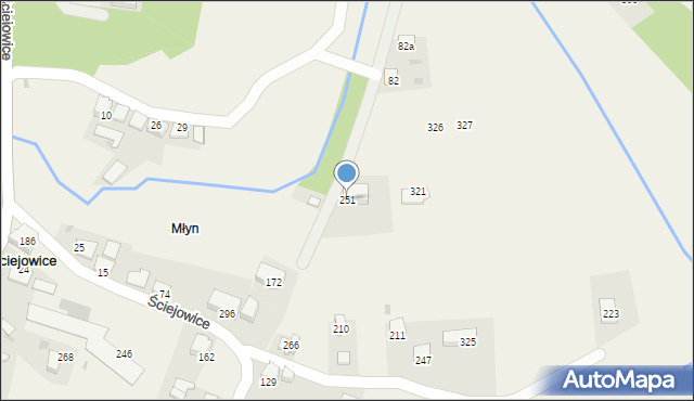 Ściejowice, Ściejowice, 251, mapa Ściejowice