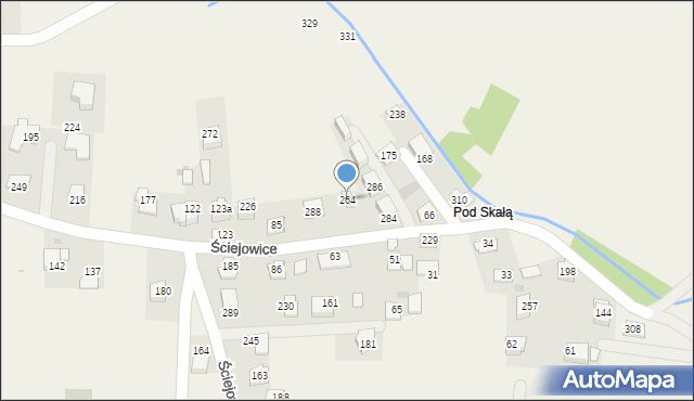 Ściejowice, Ściejowice, 264, mapa Ściejowice