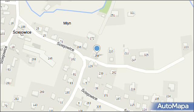Ściejowice, Ściejowice, 266, mapa Ściejowice