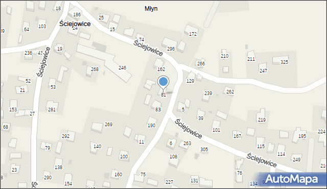 Ściejowice, Ściejowice, 81, mapa Ściejowice