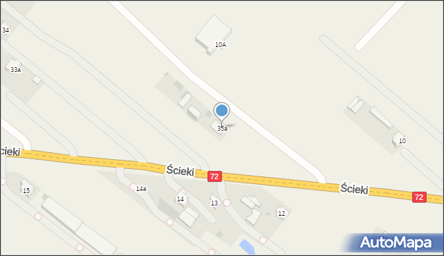 Ścieki, Ścieki, 35a, mapa Ścieki