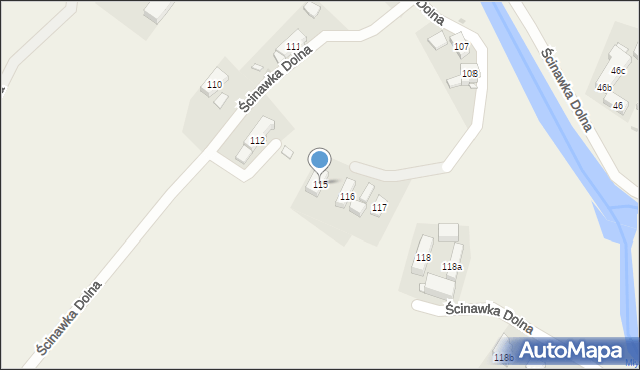 Ścinawka Dolna, Ścinawka Dolna, 115, mapa Ścinawka Dolna