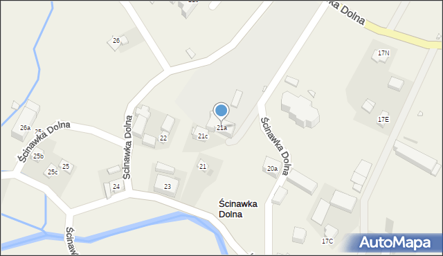Ścinawka Dolna, Ścinawka Dolna, 21a, mapa Ścinawka Dolna