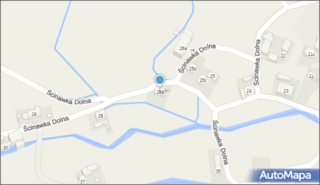 Ścinawka Dolna, Ścinawka Dolna, 28a, mapa Ścinawka Dolna