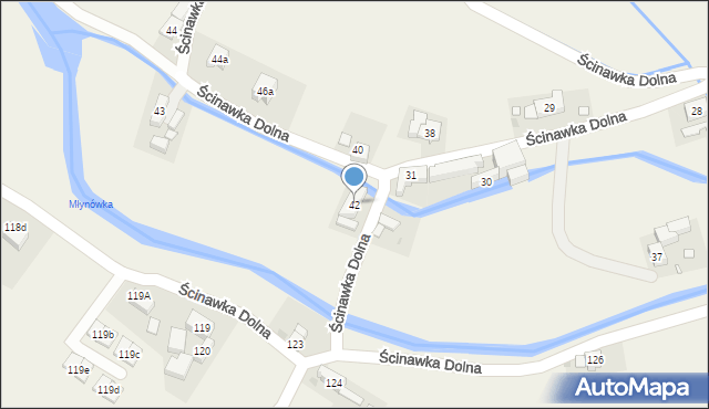 Ścinawka Dolna, Ścinawka Dolna, 42, mapa Ścinawka Dolna