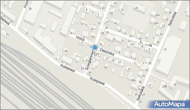 Siedlce, Ściegiennego Piotra, ks., 33, mapa Siedlce