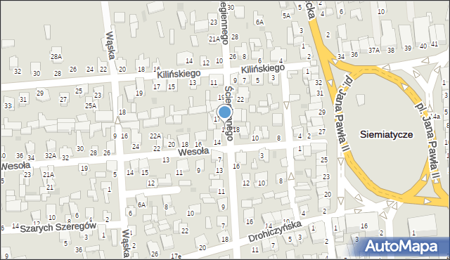 Siemiatycze, Ściegiennego Piotra, ks., 15, mapa Siemiatycze