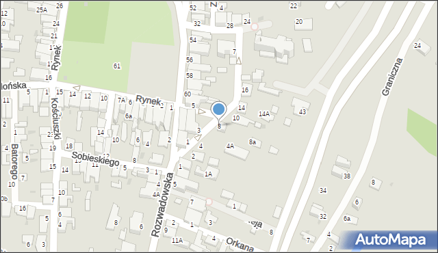 Stalowa Wola, Ściegiennego Piotra, ks., 8, mapa Stalowa Wola