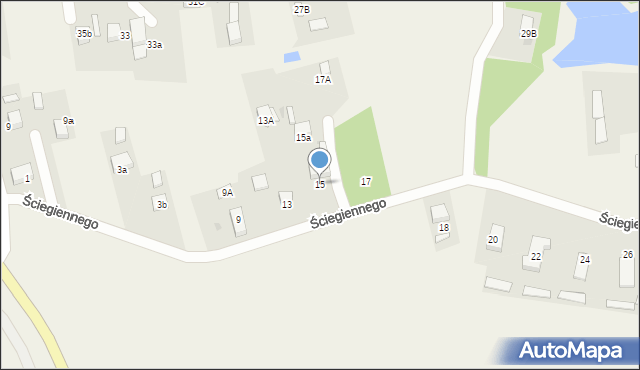 Stanowice, Ściegiennego Piotra, ks., 15, mapa Stanowice