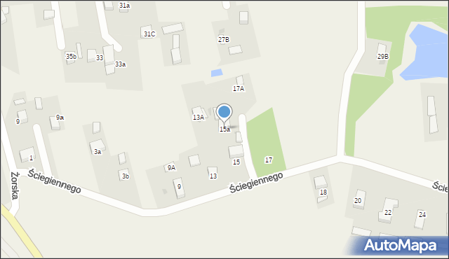 Stanowice, Ściegiennego Piotra, ks., 15a, mapa Stanowice