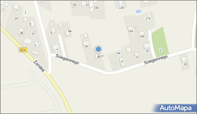 Stanowice, Ściegiennego Piotra, ks., 3b, mapa Stanowice