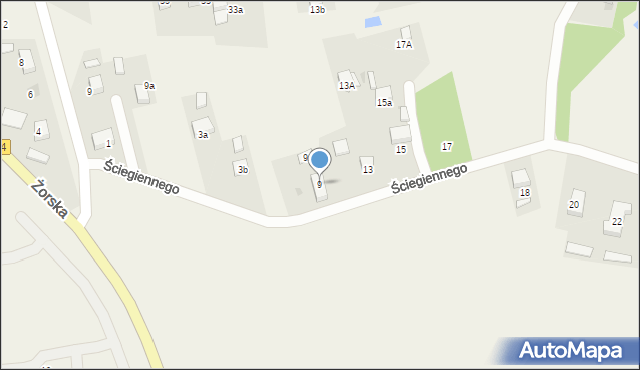 Stanowice, Ściegiennego Piotra, ks., 9, mapa Stanowice